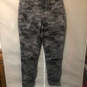 Camo denim pants